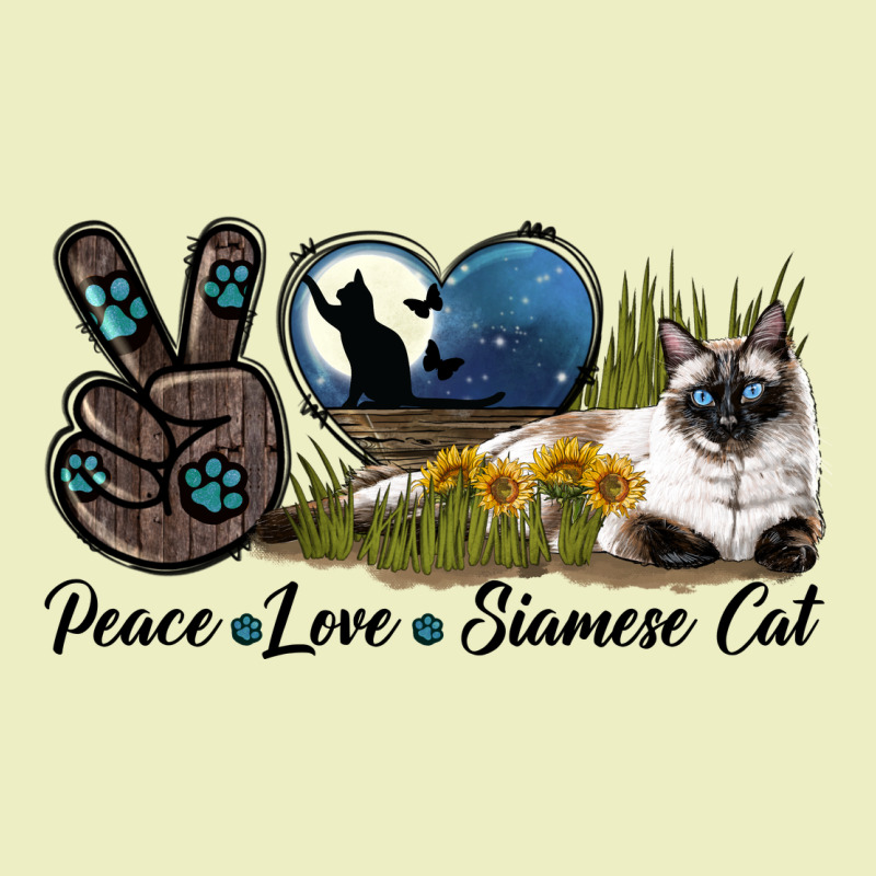 Peace Love Siamese Cat Urban Hoodie by LillyAllenDesigns | Teevron