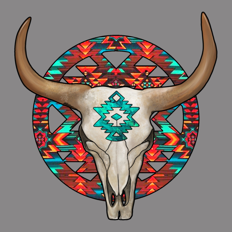 Turquoise Aztec Bullskull Vintage Tee by JahusDesignShop | Teevron