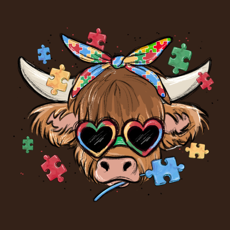 Autism Awareness Cow Heavy Core Tee by MaliasSmallBusiness | Teevron
