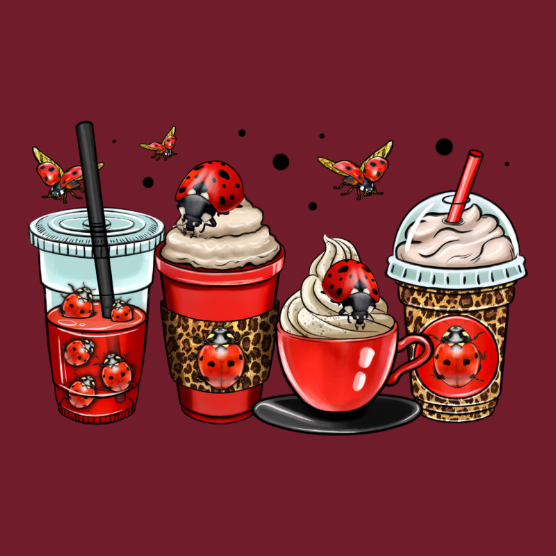 Ladybug Coffee Cups Zipper Hoodie by OliviaCreatesArt | Teevron