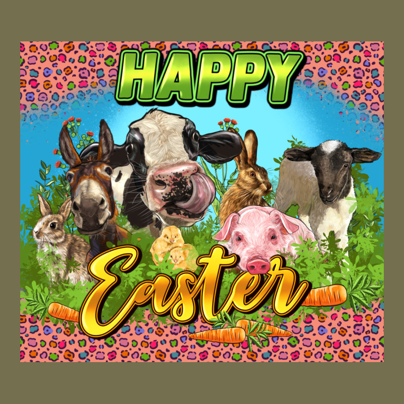 Happy Easter Farm Animals 20oz Skinny Vintage Hoodie by LillyAllenDesigns | Teevron