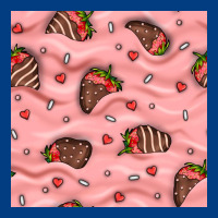 Valentines Day Strawberries In Cream Seamless Pattern Premium Sweatshirt | Teevron