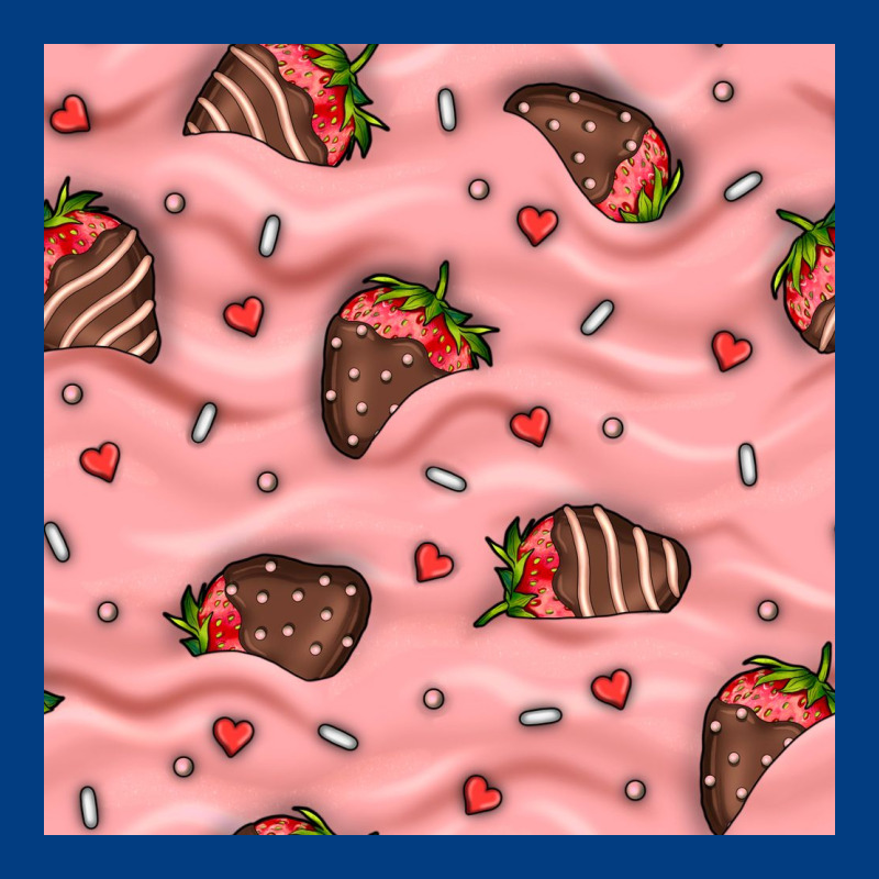 Valentines Day Strawberries In Cream Seamless Pattern Premium Sweatshirt by BundleAndBundleShop | Teevron