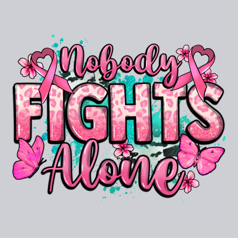 Nobody Fights Alone Cancer Awareness Heavyweight Sweatshirt by HowdyJamesFarm | Teevron