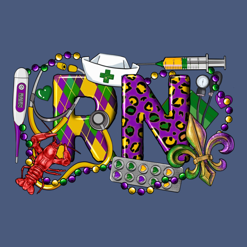 Rn Registered Nurse Mardi Gras Vintage Hoodie by LillyAllenDesigns | Teevron