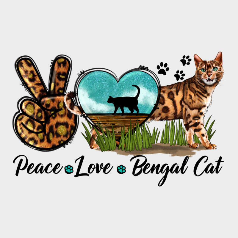 Peace Love Bengal Cat Urban Hoodie by LillyAllenDesigns | Teevron