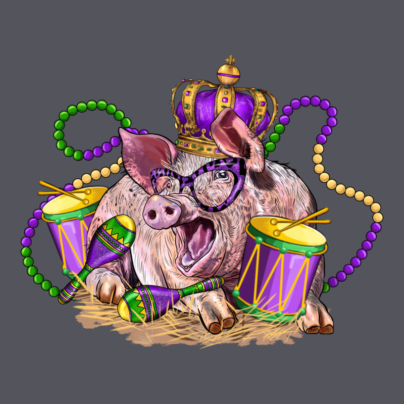 Mardi Gras Pig Vintage Hoodie by LillyAllenDesigns | Teevron