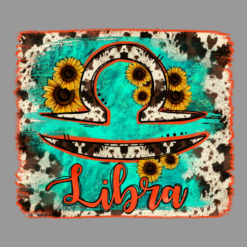 Libra Turquoise Cowhide Vintage Hoodie by RanaPortraitStore | Teevron