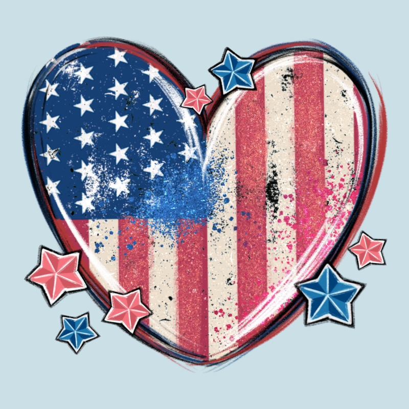Usa Heart Ladies Tee by MaliasSmallBusiness | Teevron