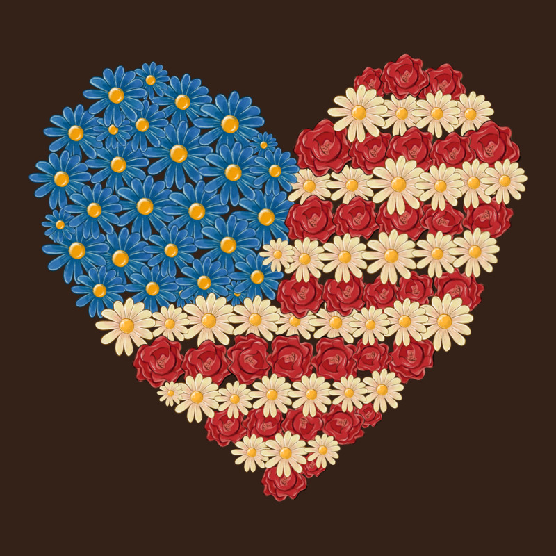 American Heart Flag Heavy Core Tee by MaliasSmallBusiness | Teevron