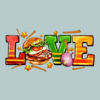 Love With Hamburger Heavy Core Tee | Teevron