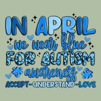 In April We Wear Blue For Autism Awareness Urban Heavy Tee | Teevron