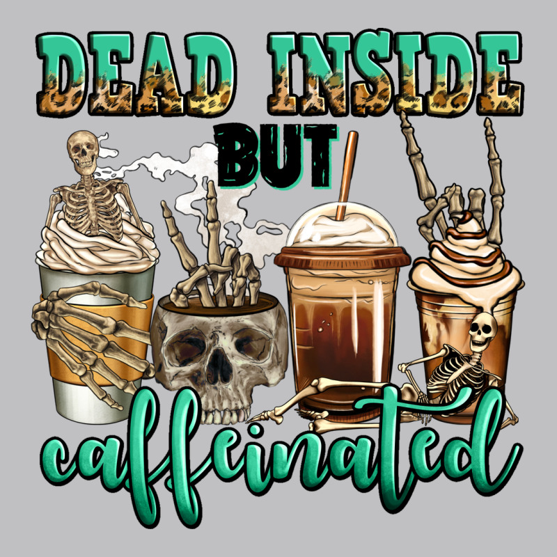 Dead Inside But Caffeinated Skeleton Coffee Cups Long Sleeve Tee by Jasminsmagicworld | Teevron