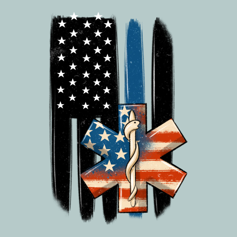 Ems American Flag Heavy Core Tee by MaliasSmallBusiness | Teevron