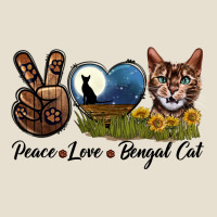 Peace Love Bengal Cat Head Urban Hoodie | Teevron