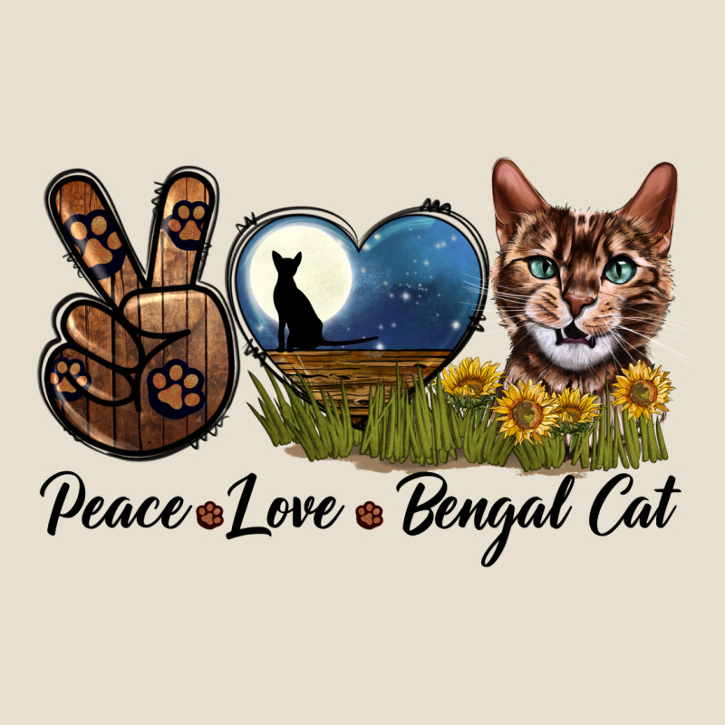 Peace Love Bengal Cat Head Urban Hoodie by LillyAllenDesigns | Teevron