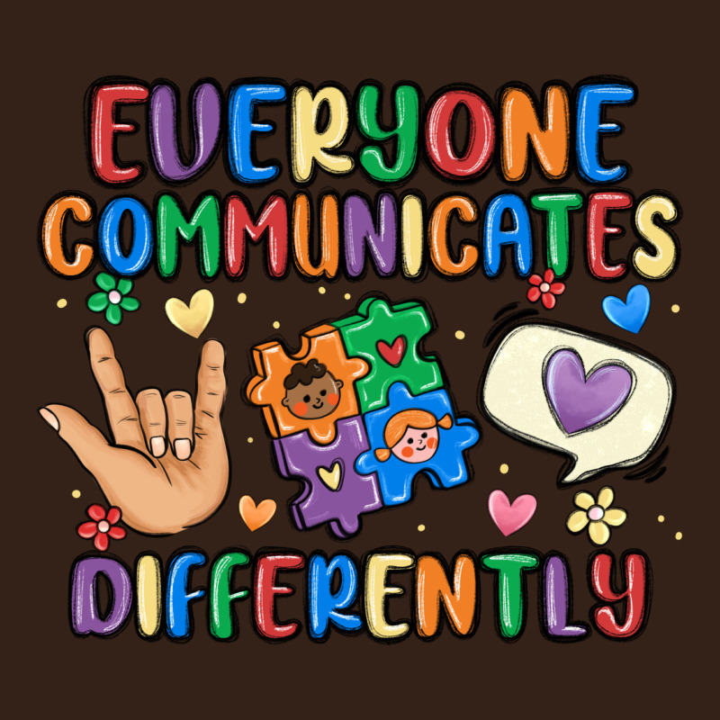 Everyone Communicates Differently Heavy Core Tee by MaliasSmallBusiness | Teevron