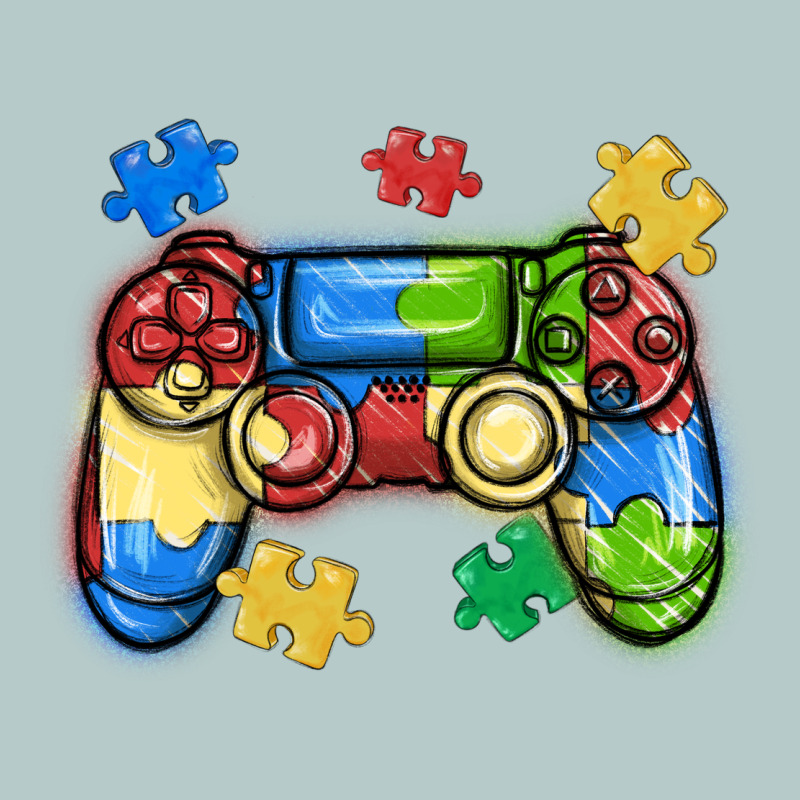 Autism Awareness Video Game Controller Heavy Core Tee by MaliasSmallBusiness | Teevron