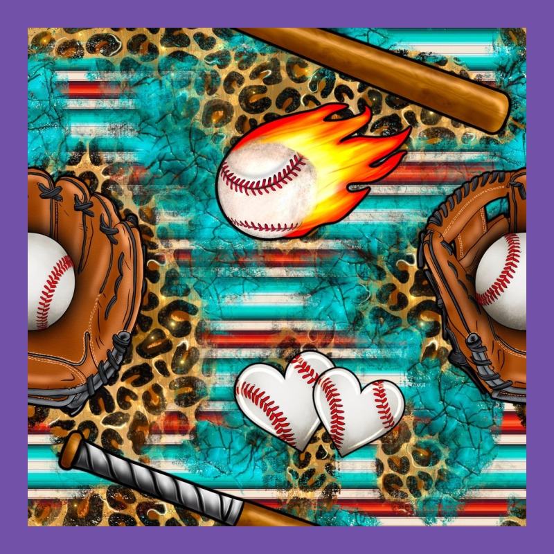 Baseball Glove And Bat With Serape Seamless Pattern Premium Sweatshirt by BundleAndBundleShop | Teevron