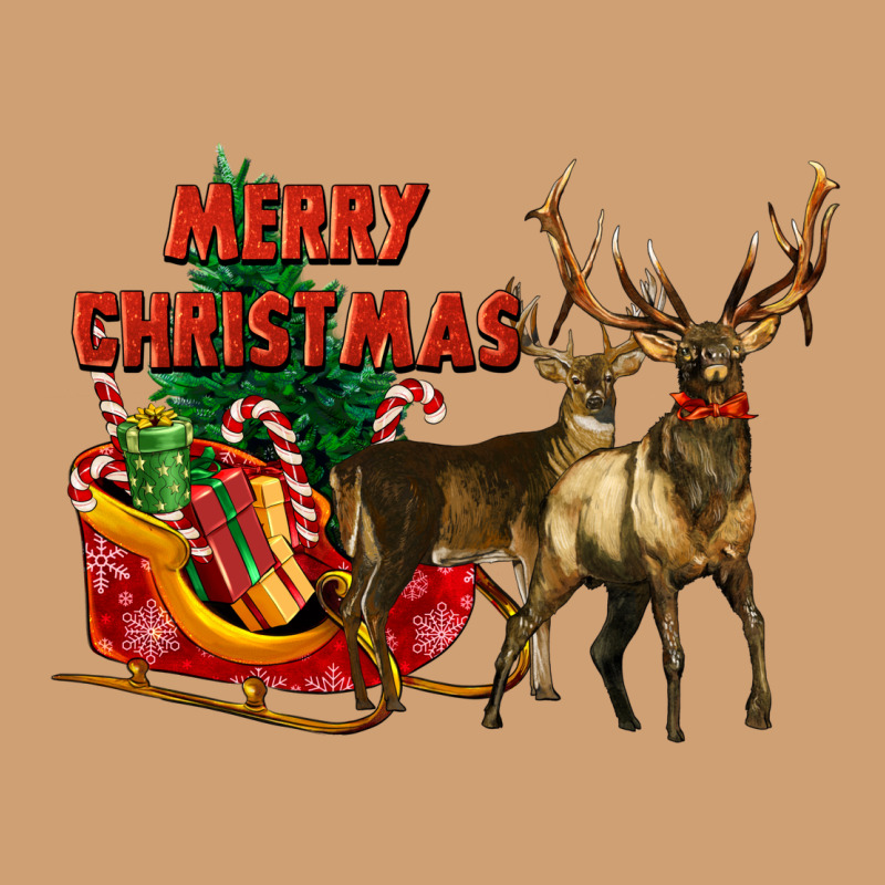 Merry Christmas Two Deers Vintage Tee by LillyAllenDesigns | Teevron