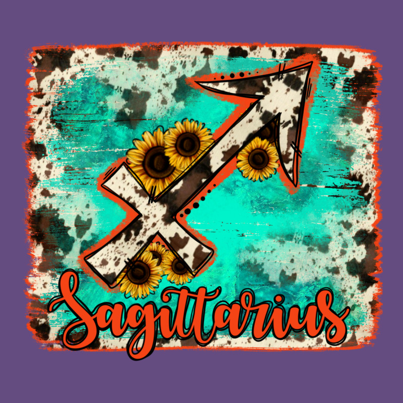 Sagittarius Turquoise Cowhide Vintage Hoodie by RanaPortraitStore | Teevron