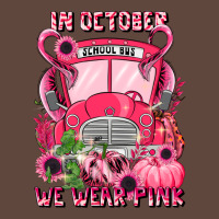 In October We Wear Pink Halloween School Bus Classic Tee | Teevron