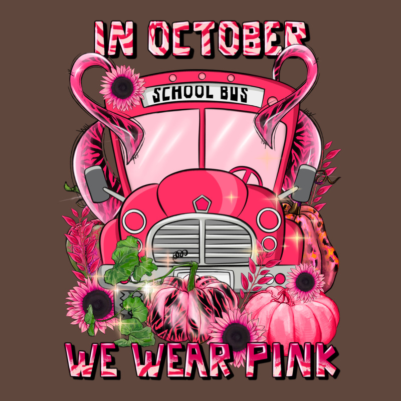 In October We Wear Pink Halloween School Bus Classic Tee by LillyAllenDesigns | Teevron