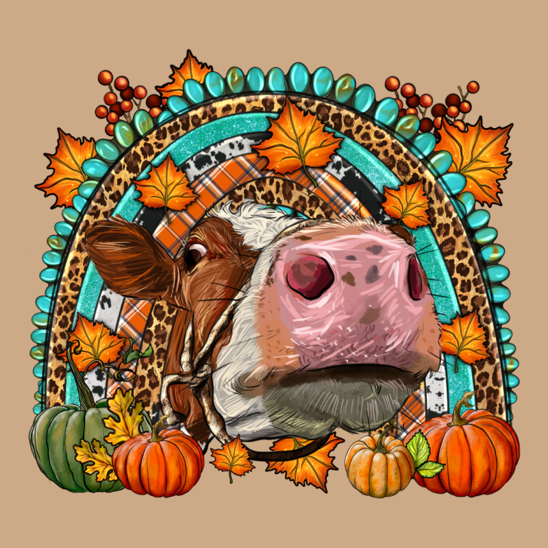 Fall Cow Rainbow Vintage Hoodie by LillyAllenDesigns | Teevron