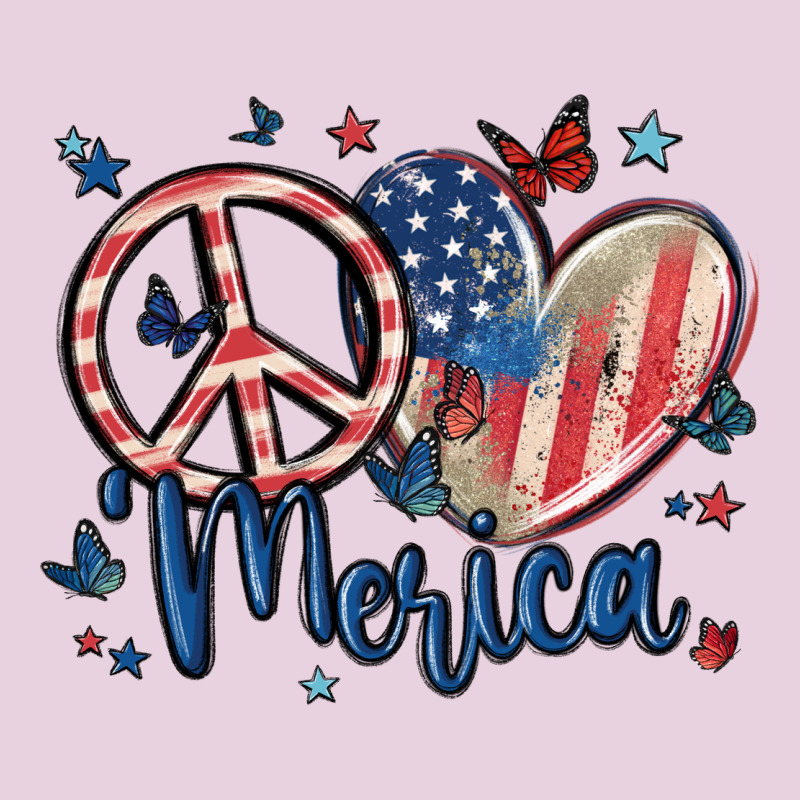 Peace Love 'merica Ladies Tee by MaliasSmallBusiness | Teevron