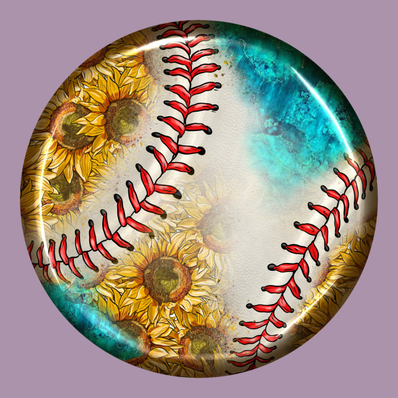 Baseball With Sunflower Round Earrings Heavyweight Hoodie by BundleAndBundleShop | Teevron
