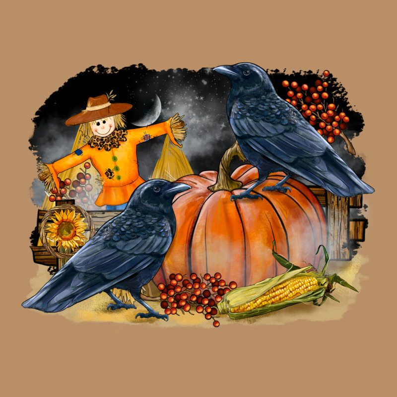 Fall Background With Crow Vintage Hoodie by LillyAllenDesigns | Teevron