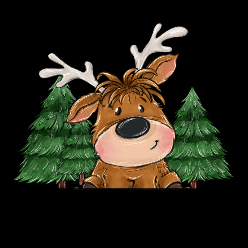 Personalized Christmas Deer Heavy Core Tee by MaliasSmallBusiness | Teevron