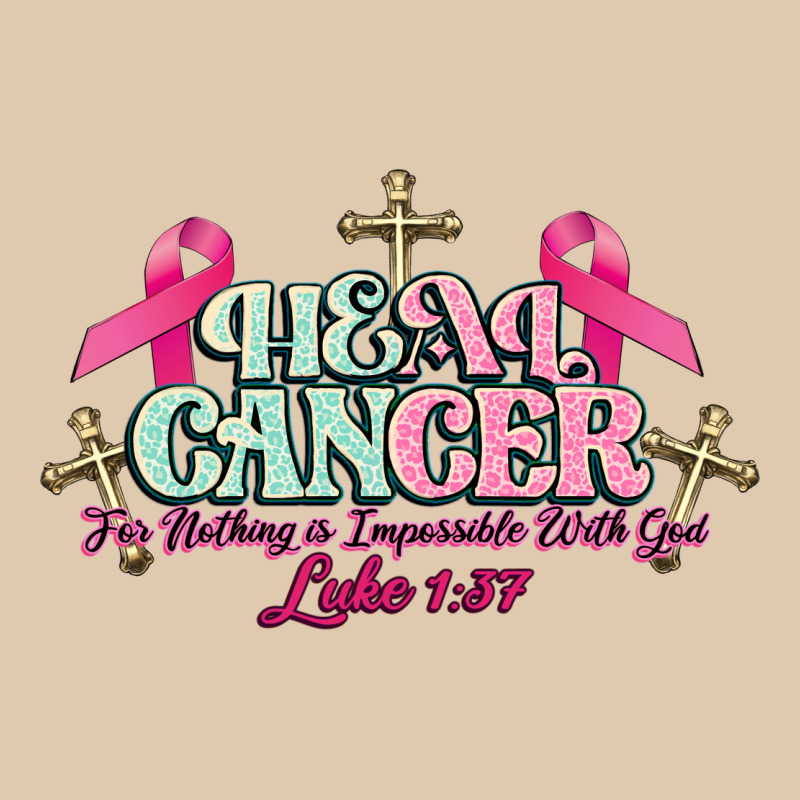 Heal Cancer Luke 1:37 Cross Cancer Awareness Heavyweight Sweatshirt by HowdyJamesFarm | Teevron
