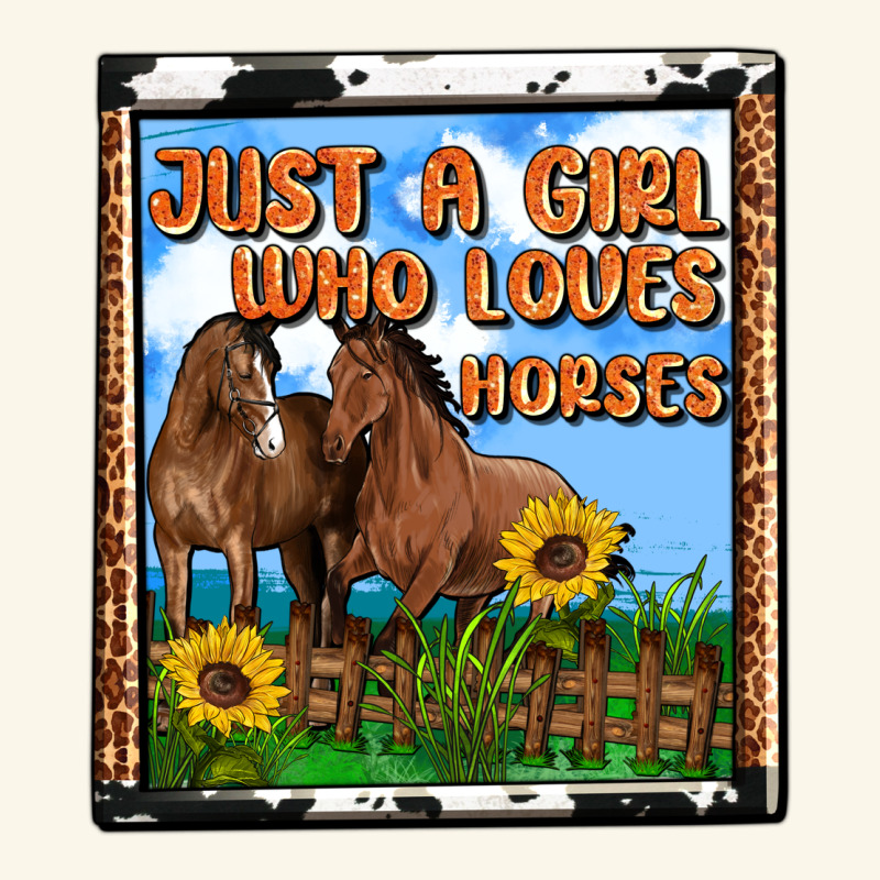 Western Just A Girl Who Loves Horses Premium Hoodie by OliviaCreatesArt | Teevron