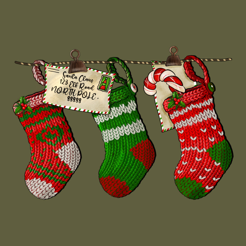 Christmas Socks With Santa Letter Vintage Tee by LillyAllenDesigns | Teevron