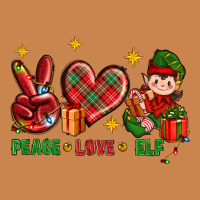 Peace Love Elf Christmas Heavyweight Hoodie | Teevron