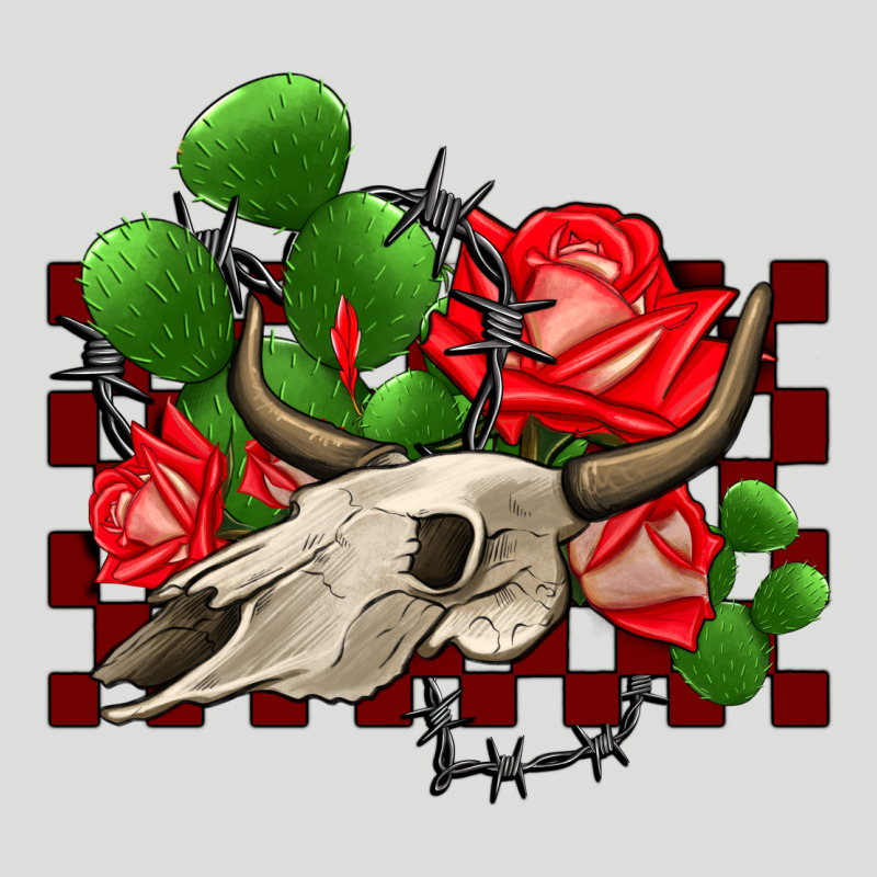 Bullskull Rose And Cactus Olivia Zipper Hoodie by OliviaCreatesArt | Teevron