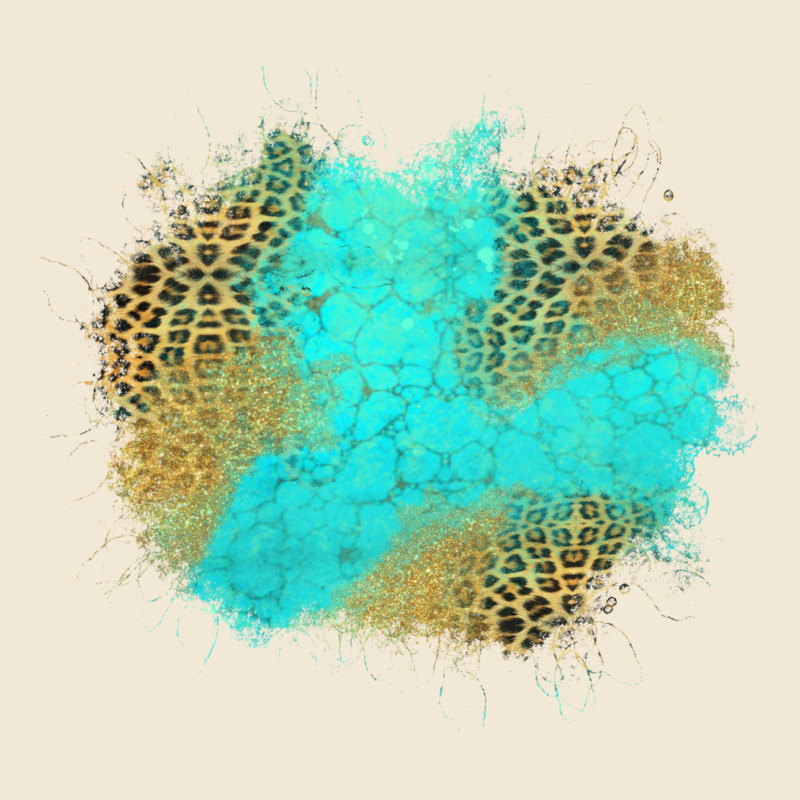Turquoise Leopard Patch Ladies Tee by Jasminsmagicworld | Teevron