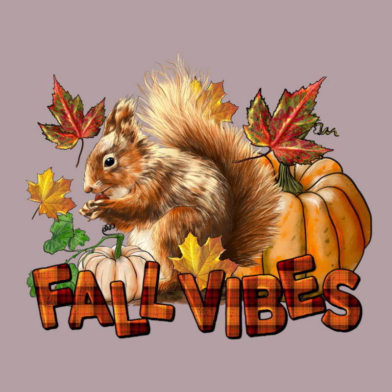 Fall Vibes Squirrel Vintage Hoodie by LillyAllenDesigns | Teevron