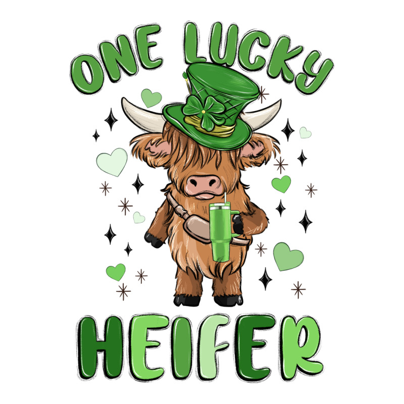One Lucky Heifer Ladies Tee by MaliasSmallBusiness | Teevron