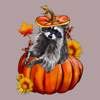 Fall Pumpkin Raccoon Vintage Hoodie | Teevron