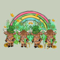 St Patrick's Day Baby Highland Cow Ladies Tee | Teevron