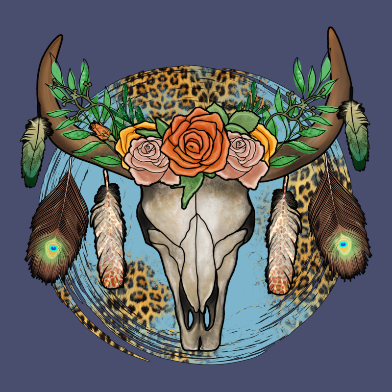 Floral Feather Bull Skull Vintage Tee by JahusDesignShop | Teevron