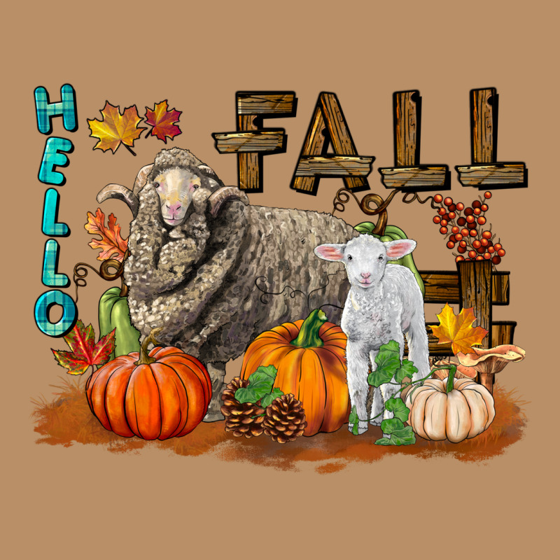 Hello Fall Merino Wool Sheep Vintage Hoodie by LillyAllenDesigns | Teevron