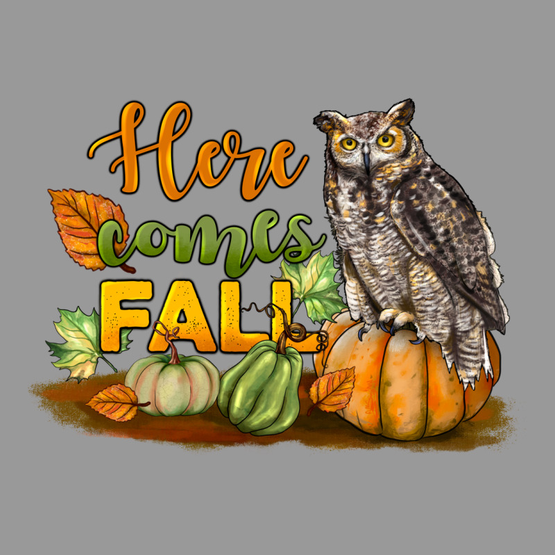 Here Comes Fall Owl Vintage Hoodie by LillyAllenDesigns | Teevron