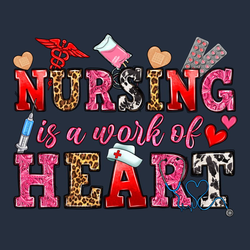 Nursing Is A Work Of Heart Zipper Hoodie by OliviaCreatesArt | Teevron