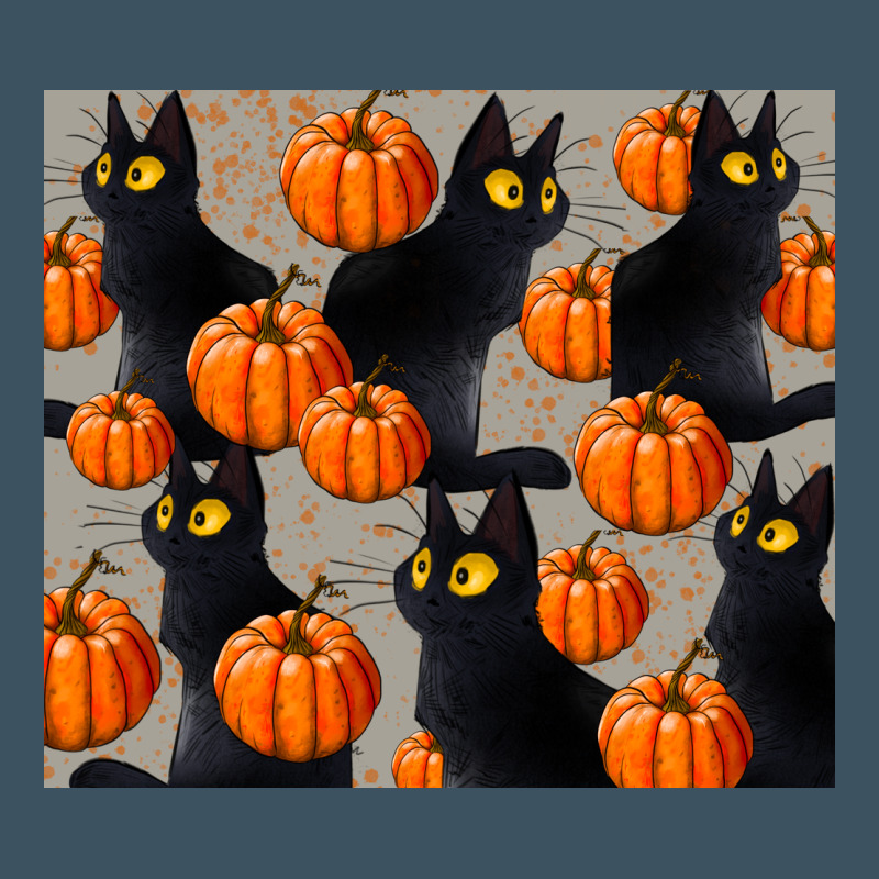 Black Cat With Pumpkins Tumbler Urban Hoodie by LillyAllenDesigns | Teevron