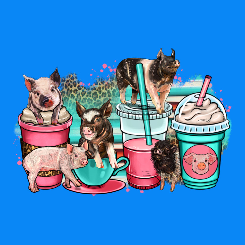 Pig Coffee Cups Zipper Hoodie by OliviaCreatesArt | Teevron