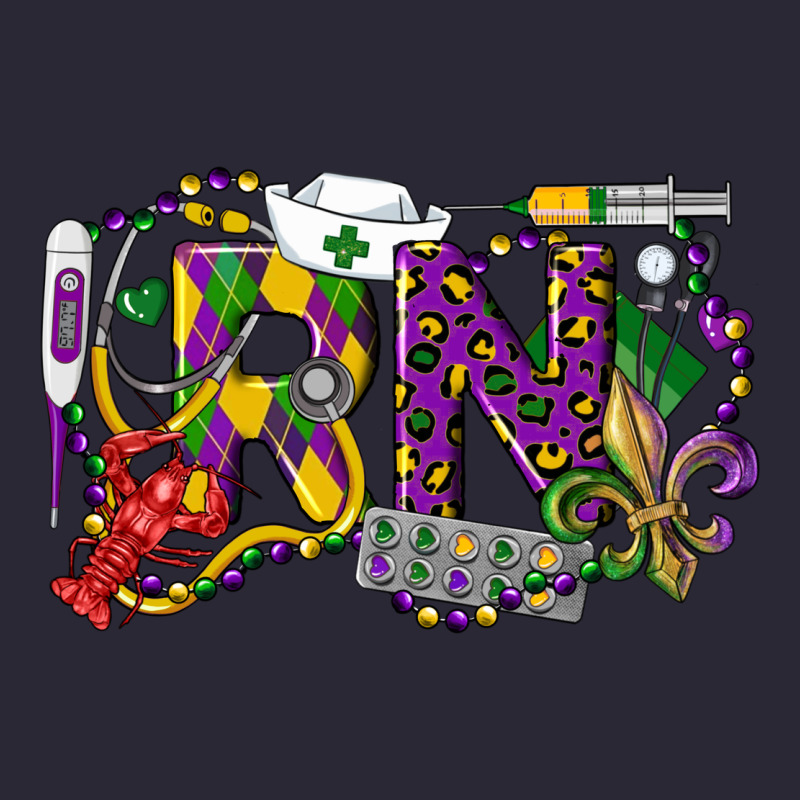 Rn Registered Nurse Mardi Gras Vintage Tee by LillyAllenDesigns | Teevron