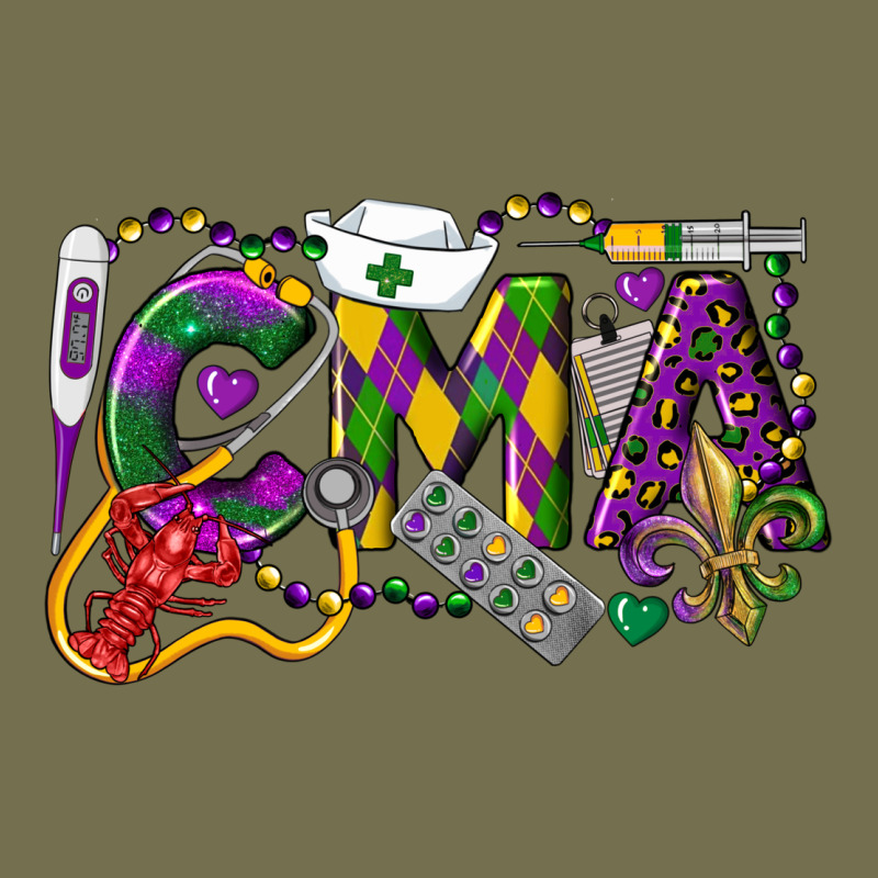 Cma Certified Medical Assistant Mardi Gras Vintage Hoodie by LillyAllenDesigns | Teevron